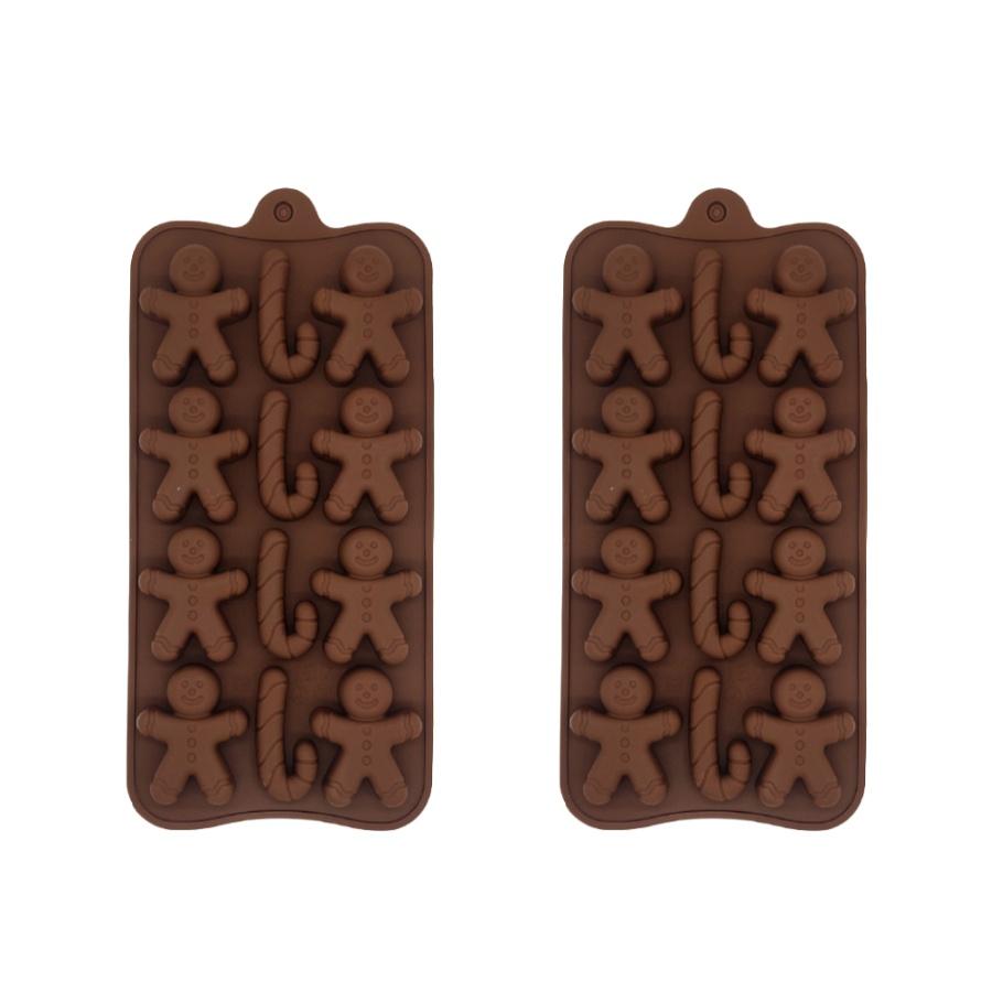 

1/2 Рождественские шоколадные формы Пряничный человечек Леденец Формы для печенья Домашняя выпечка Формы для льда