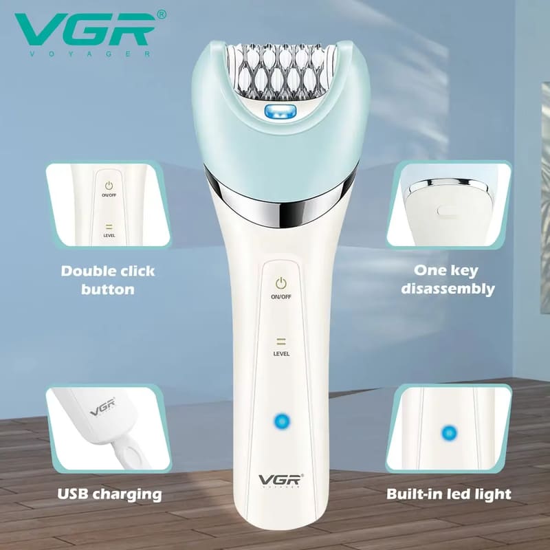 Lightweight and Portable Large-capacity Battery Women's Epilator IPX4 Washable Multi-function Shaver Electric Epilator Hair Removal Device Set