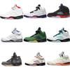 Men Women Basketball Shoes AJ5 Style Mid Top Sneakers With Air Cushion Rubber Sole Running Court Outdoor