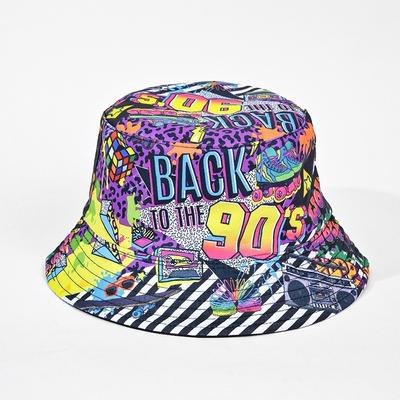 Retro Versatile Bucket Hat Autumn Hat Women's Double-sided Wearable Basin Hat Large Brim Bucket Hat Men