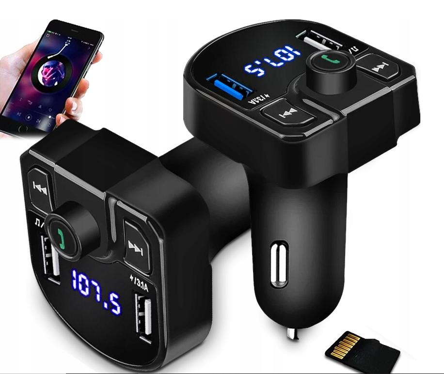 TD FM Transmitter Bluetooth Charger QC 3.1A 2x USB