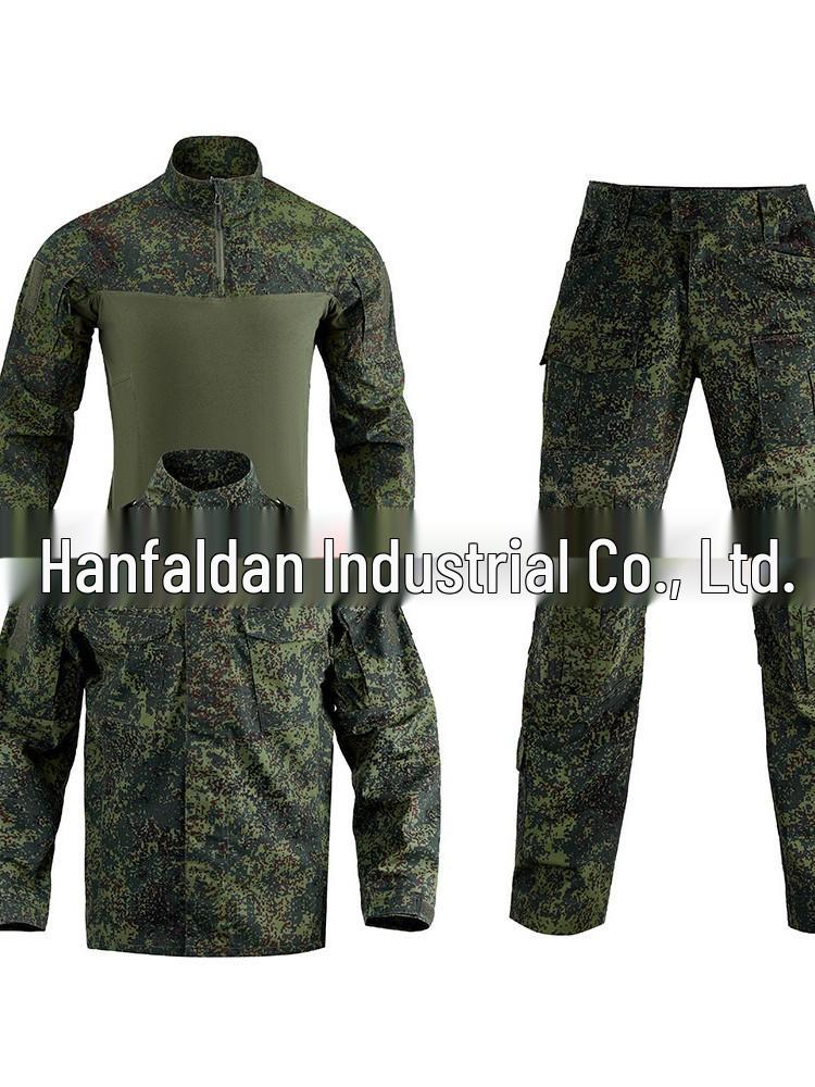 Olive Green Camouflage Training Suit - Durable Outdoor Workwear for Men and Women
