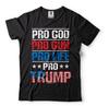 Mens T-Shirt Pro God Pro Gun Pro Trump Pro Life Mens Tee Shirt Rally Tee
