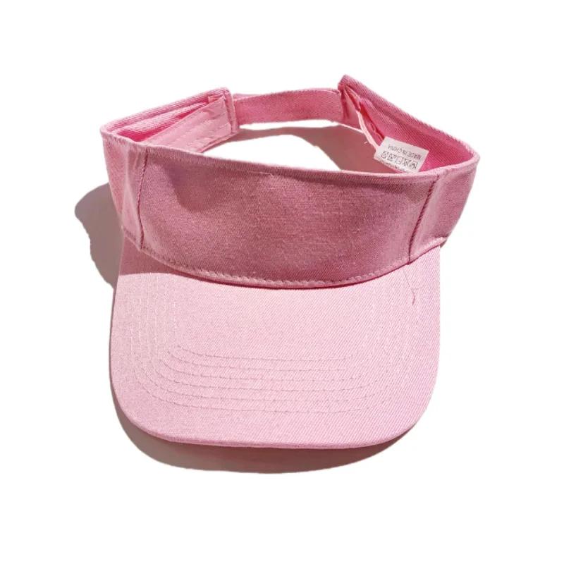 Outdoor Sports Hat Summer Sun Hat Men Women Cotton Adjustable Visor UV Protection Top Empty Solid Sport Tennis Golf Running Hat