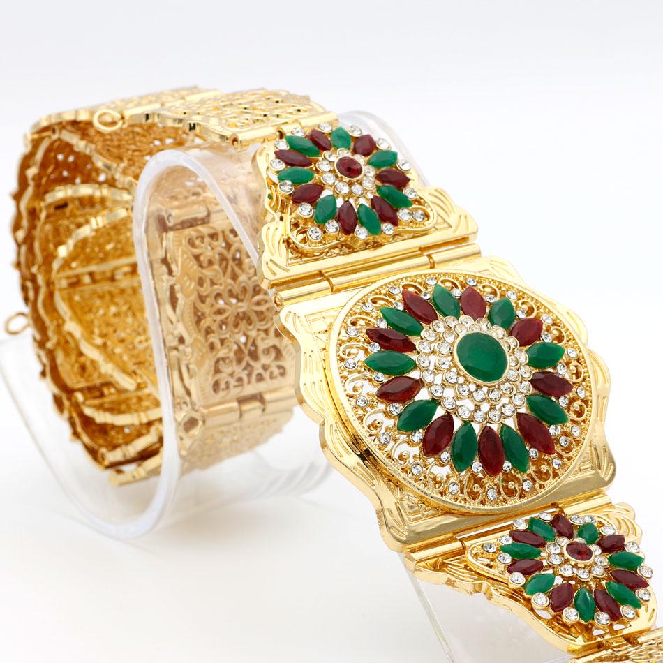 Gold Color Bride Belt Wedding Jewelry Women Dress Belt Crystal Bride Waistband Gift