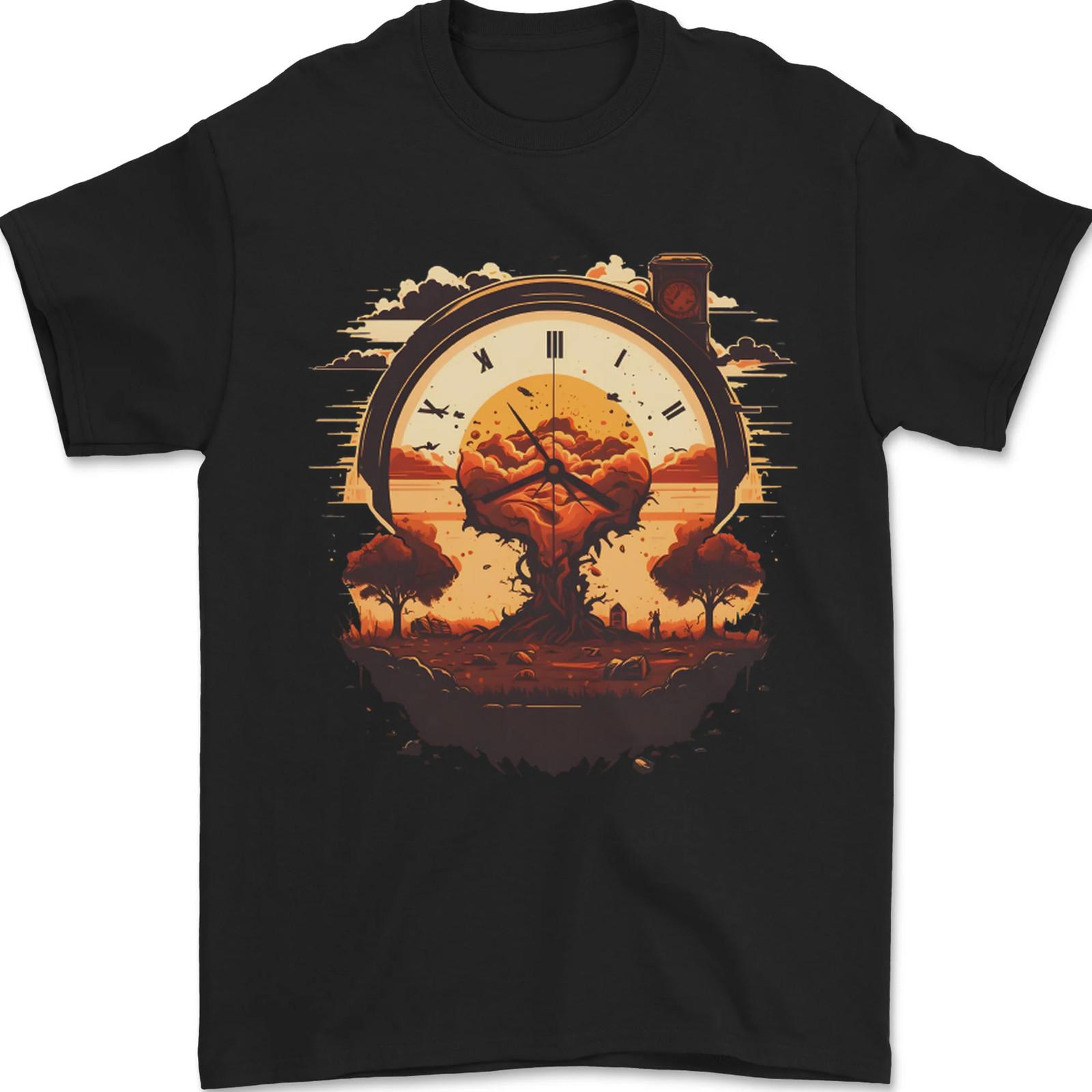 Apocalyptic Time Bomb Climate Change Gothic Mens T-Shirt 100% Cotton XXL