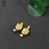 Copper Gold Lions Head Bell Small Ornaments Desk Feng Shui Decorations Retro Brass Keychain Pendants Car Decoration Accessories