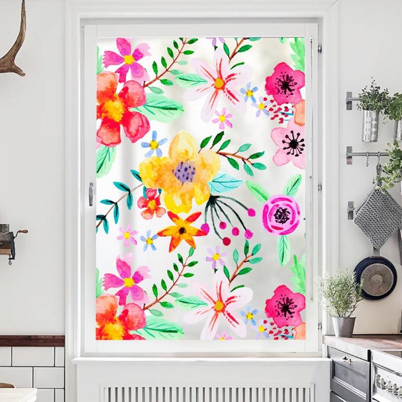 58x120cm Frostat PVC-glasfilm Anti-kikning Glasdekal Fönsterdekal Genomskinlig Badrum Vattenspray Väggdekal