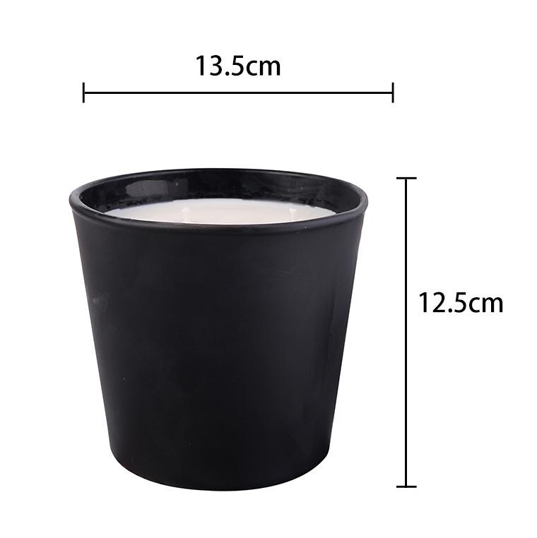 Bedroom Decoration Souvenir High-end Frosted Black Glass Scented Candle