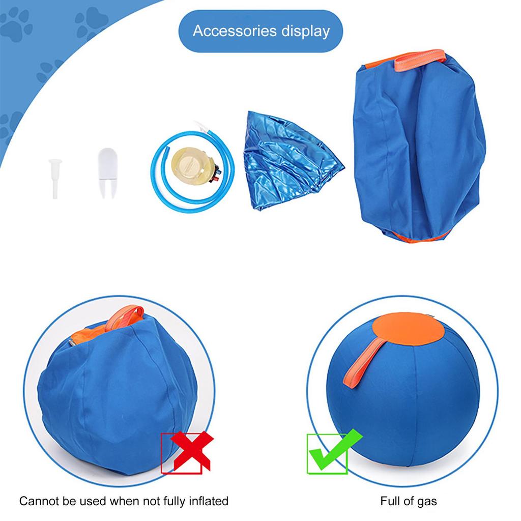 Outdoor Dog Inflatable Ball Toy Self-training Dog Ball Toys Blue Wear-Resistant Pet Balls Dog Enrichment Toy For Park Lawn Pool