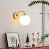 Modern LED Glass Wall Lamp Living Room Bedroom Study Wall Light Bedside Backdrop Aisle  Lndoor Wall Sconce Decor For Room Lustre