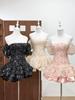 Vietnamese Cherry Blossom Pink Lace Strapless Princess Dress - Adult Birthday Gift