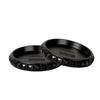 BOTANIZE Plastic Set of 2 Saucer, Black, 11.5cm, (studded)