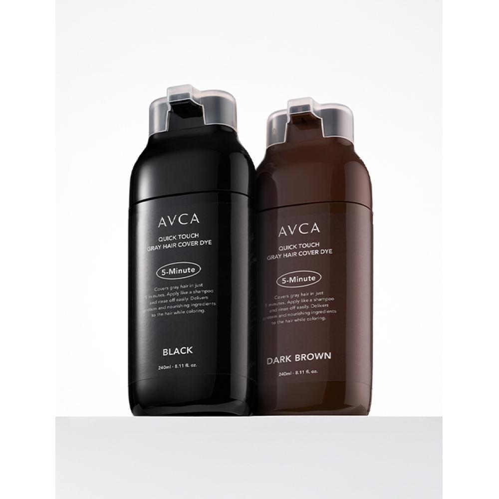Avka Quick Touch 5 Minute Thatch Cover Hair Dye Black 240ml
