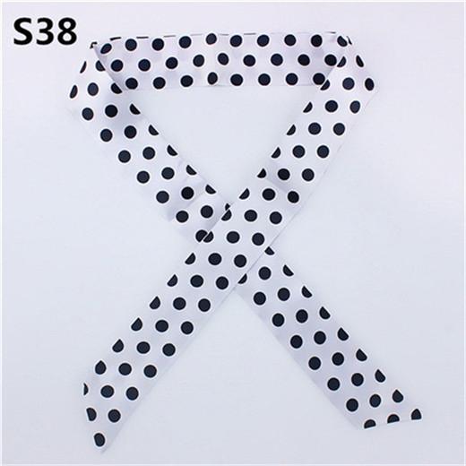 47 Colors Brand Bandana Small Silk Bag Scarf Women Head Hijab Scarf Long Skinny Scarves For Ladies Fashion Headband