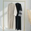 Abaya Brodée pour Femmes Musulmanes Robe Dubaï Cardigans Longs Décontractés Amples Kaftans Islamiques Robe Ouverte sur le Devant Longueur Maxi