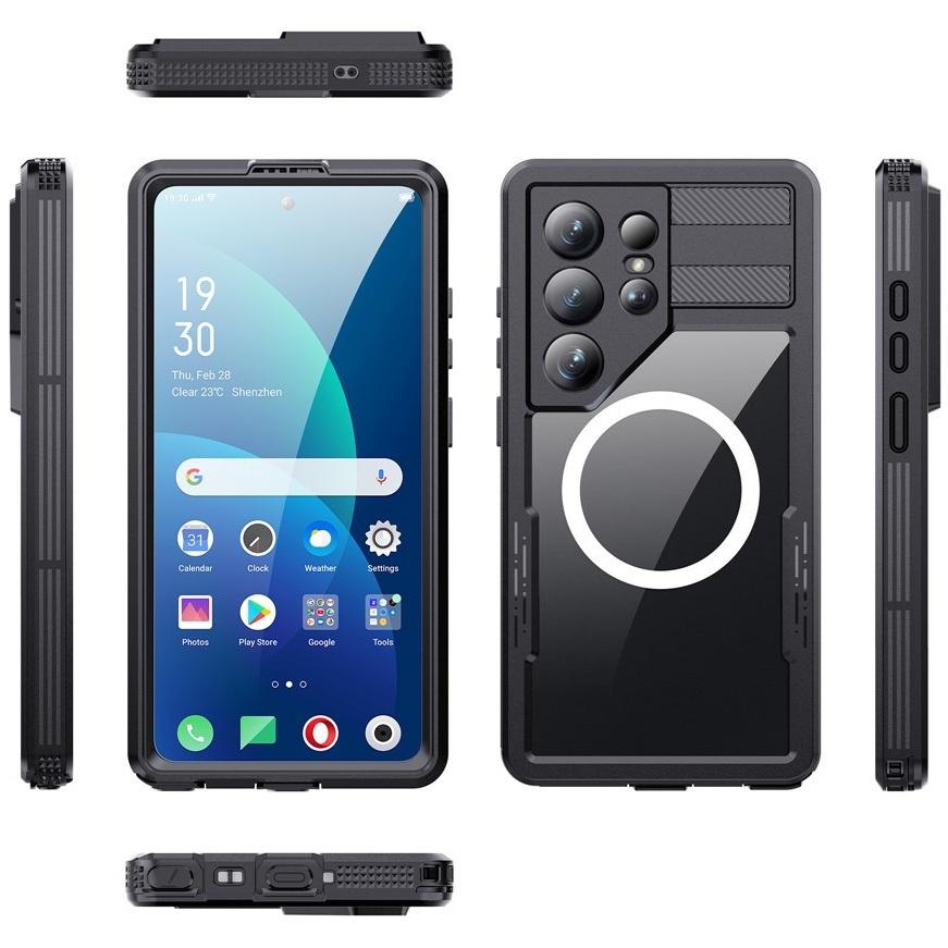 Funda impermeable Samsung Galaxy S26 Ultra, Redpepper, para MagSafe, Negra