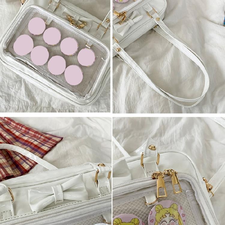 Damska Przezroczysta Torebka na Ramię DIY Ita Bag Dziewczęca Urocza Torebka Crossbody do Szkoły
