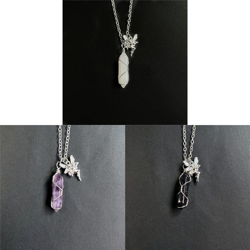 Fashion Fairy Wing Pendant Necklace With Alloy Chain For Women And Men
