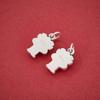 S999 Sterling Silver Retro Lion Dance Charm - Handmade DIY Bracelet Pendant