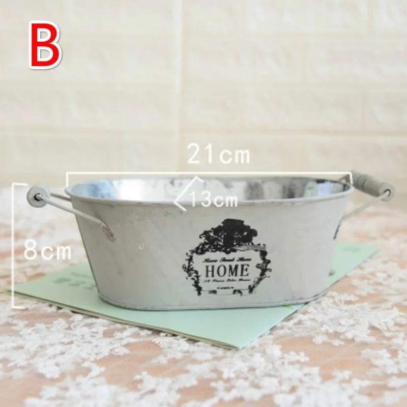 

Винтажное жестяное ведро Кованые железные ведра для цветов Ваза для сухих цветов Железные ведра Цветочный горшок Цветочные ведра Цветочный горшок для композиций B