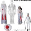 Vampire Halloween Cosplay Costume Set White Ghost Bride Groom Dressup Party