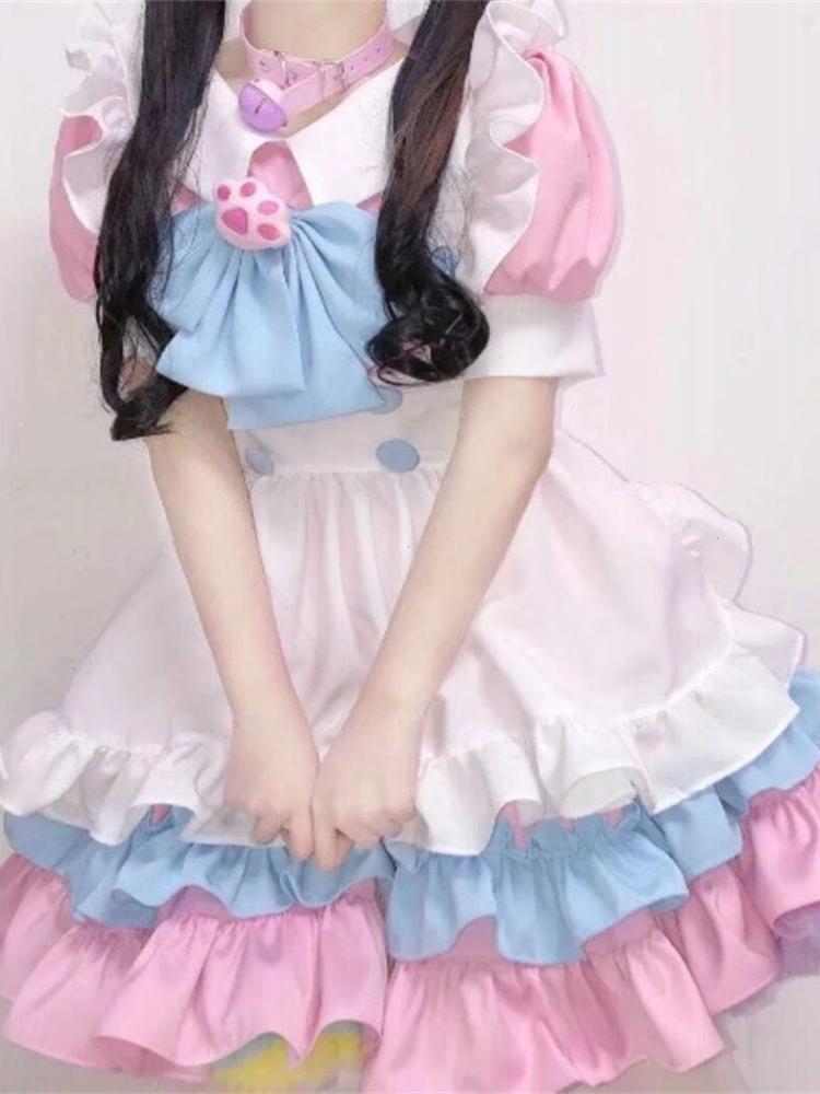 New Year Maid Lolita Dress Christmas Waitress Cosplay Party Costumes Birthday Apparel Sexy RolePlay Chemise Animation Stage Wear