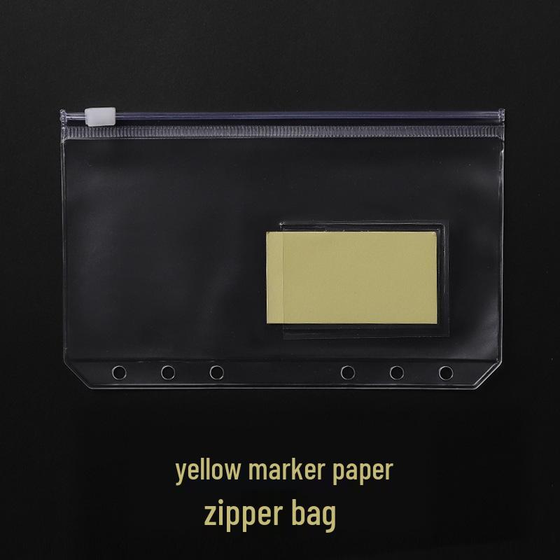 A5/A6 Multi-spec Transparent 6-Hole Zipper Loose-Leaf Notebook & Ticket Planner PVC Storage Bag