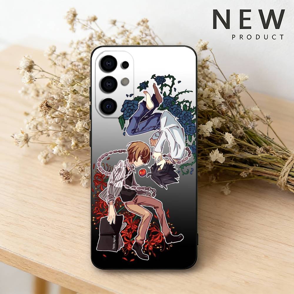 Anime D-Death Note phone Case For Samsung S26,25,24,21,22,23,30,20,Ultra,Plus,Fe,Lite Black Soft Cover Samsung S22ULTRA5G