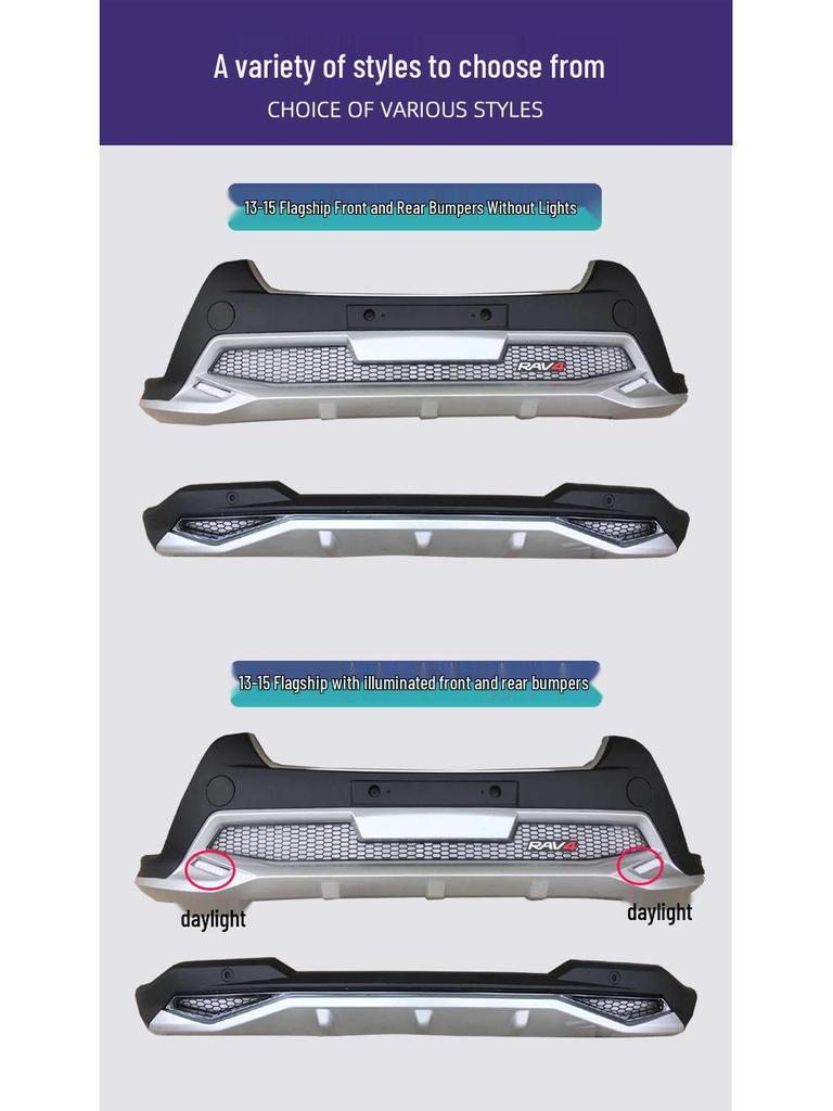 Stoßstangenschutz vorne und hinten für RAV4 (Modelle 2013-2019)