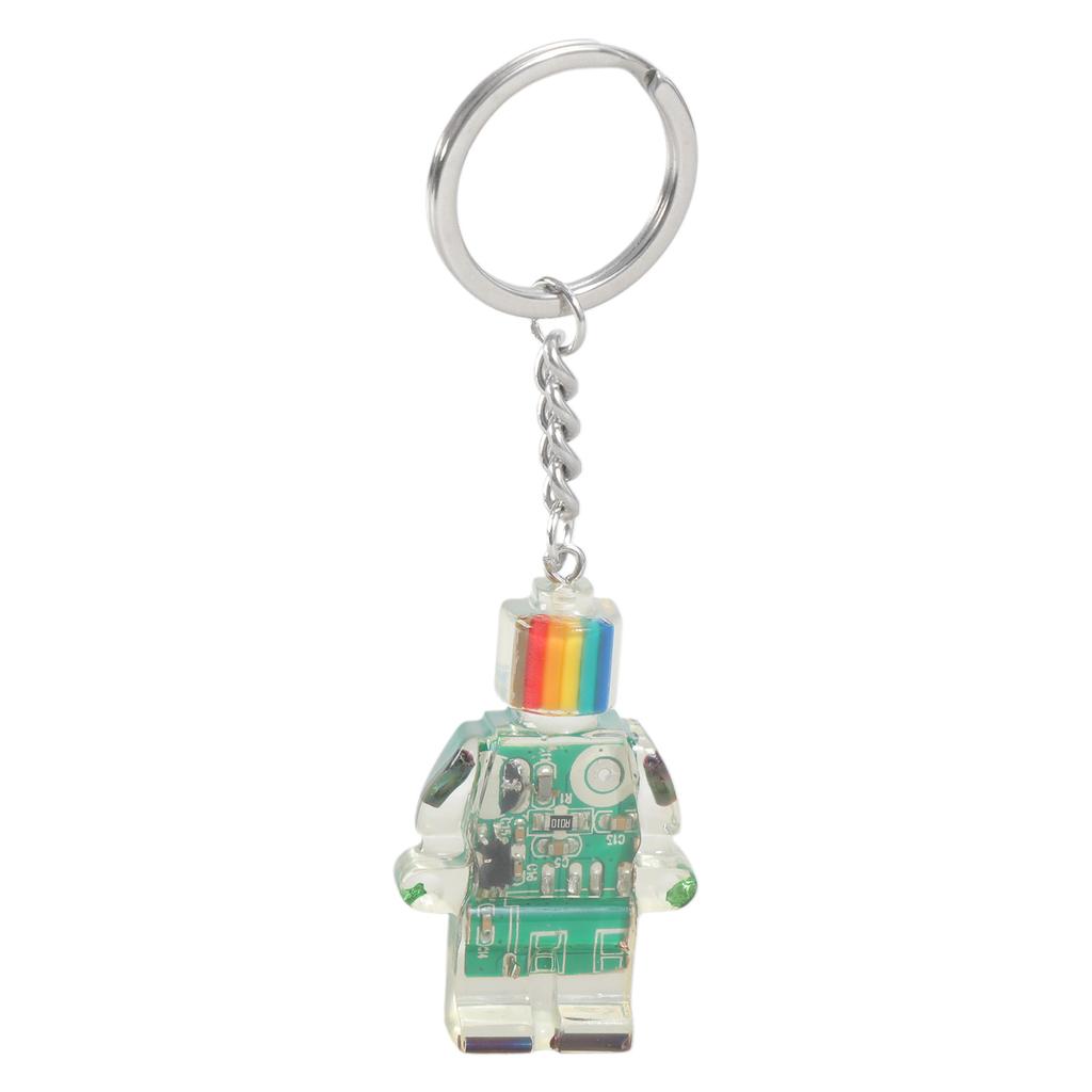 Electronic Robot Shaped Keychain Rainbow Color Key Chain Multi-Functional Phone Chain Women Girls Bag Purse Accessories