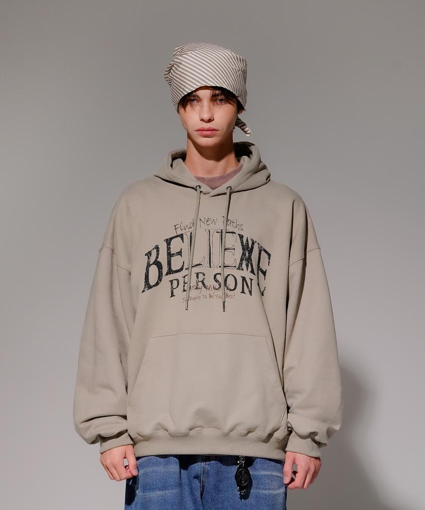 Believe Heavy Cotton Hoodie Mocha Kmhd6830