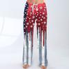 Women’s Star Print Lounge Pants Elastic Waist Casual Loose Fit Pajama Bottoms Lightweight Soft Trousers for Home Wear