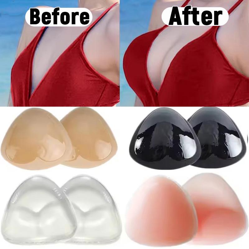 Invisible Push-up Silicone Bra Inserts Breast Pads Sticky Bra Cup Women Thicker Nipple Cover Patch Bikini Inserts for Swimsuit