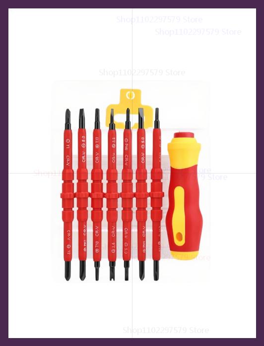 13pcs 8pcs Electrician Repair Tools Kit 1000V Insulated Changeable Screwdrivers Set Magnetic Bits Multi-Tool for Electrical Work