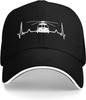 Helikopter Herzschlag EKG Pilot Baseballkappe Unisex Polyester Verstellbar Outdoor Luftfahrt Hut