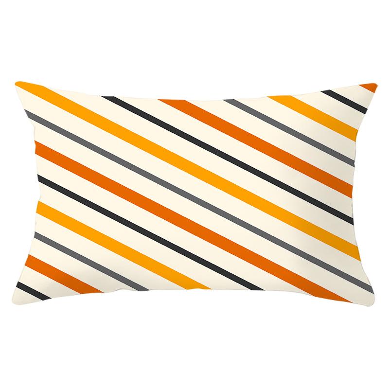 Halloween Orange Series Peach Skin Waist Pillow Cover New Rectangular Sofa Cushion Cover