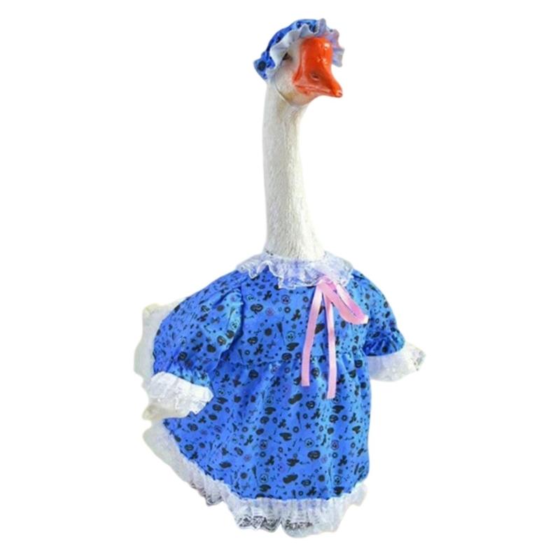 Adorable Fabric Geese Blouse Costume For Porch Yard Halloween Fall Seasonal Holiday Decorations