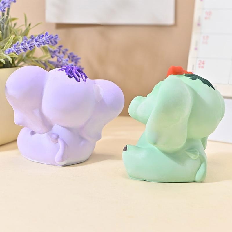 Lovely 3D Elephant Sturdy Silicone Mould Home Accessory for Creating Gypsum Resin Figurine Decorations Daily Casual Use