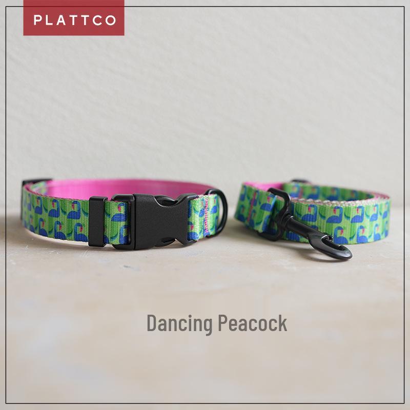 PLATTCO Printed Dog Leash & Collar Set – Unique Design for Walking & Running PDC314 L