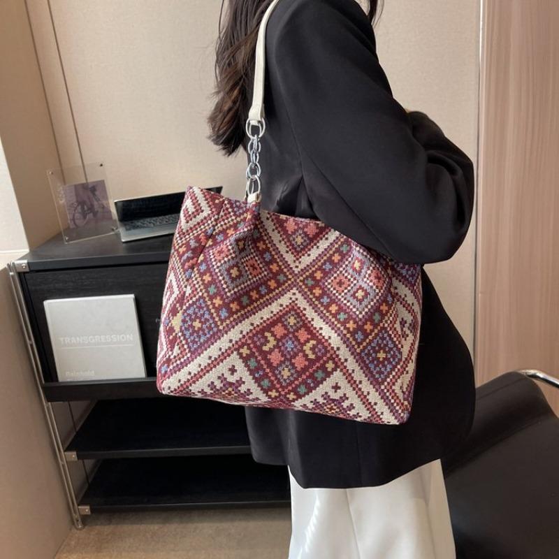 Large Capacity Commuter Canvas Bag Female Class Versatile Shoulder Tote Bag
