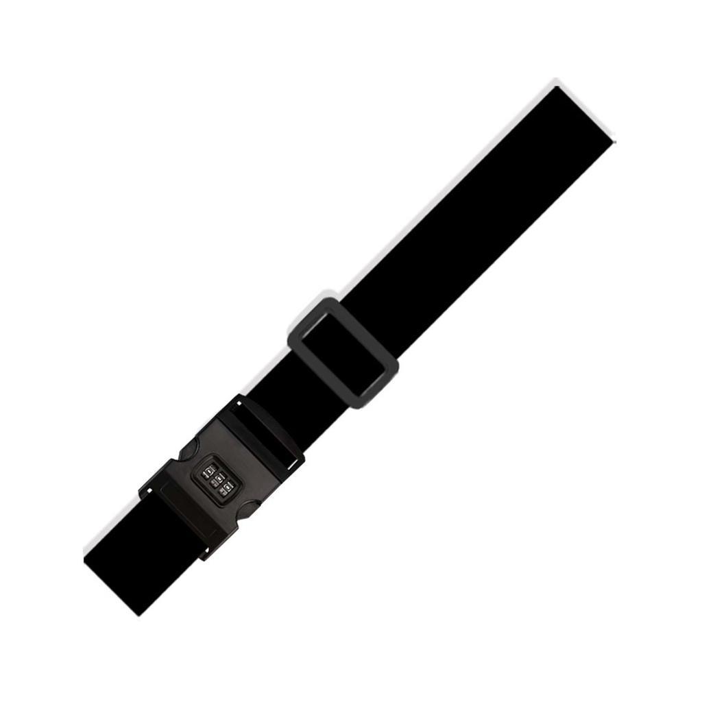 Łatwo zidentyfikuj swoją walizkę dzięki regulowanym pasom do pakowania z zamkiem szyfrowym na podróż.