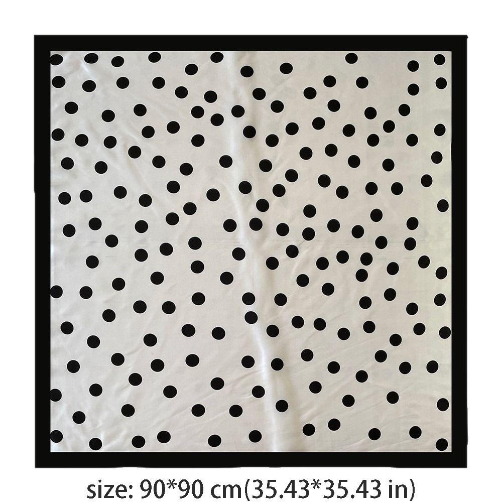 Retro Printed Dot Print Scarf Y2K Geometric Shape Small Square Scarf Headband Korean Hair Scarf Female