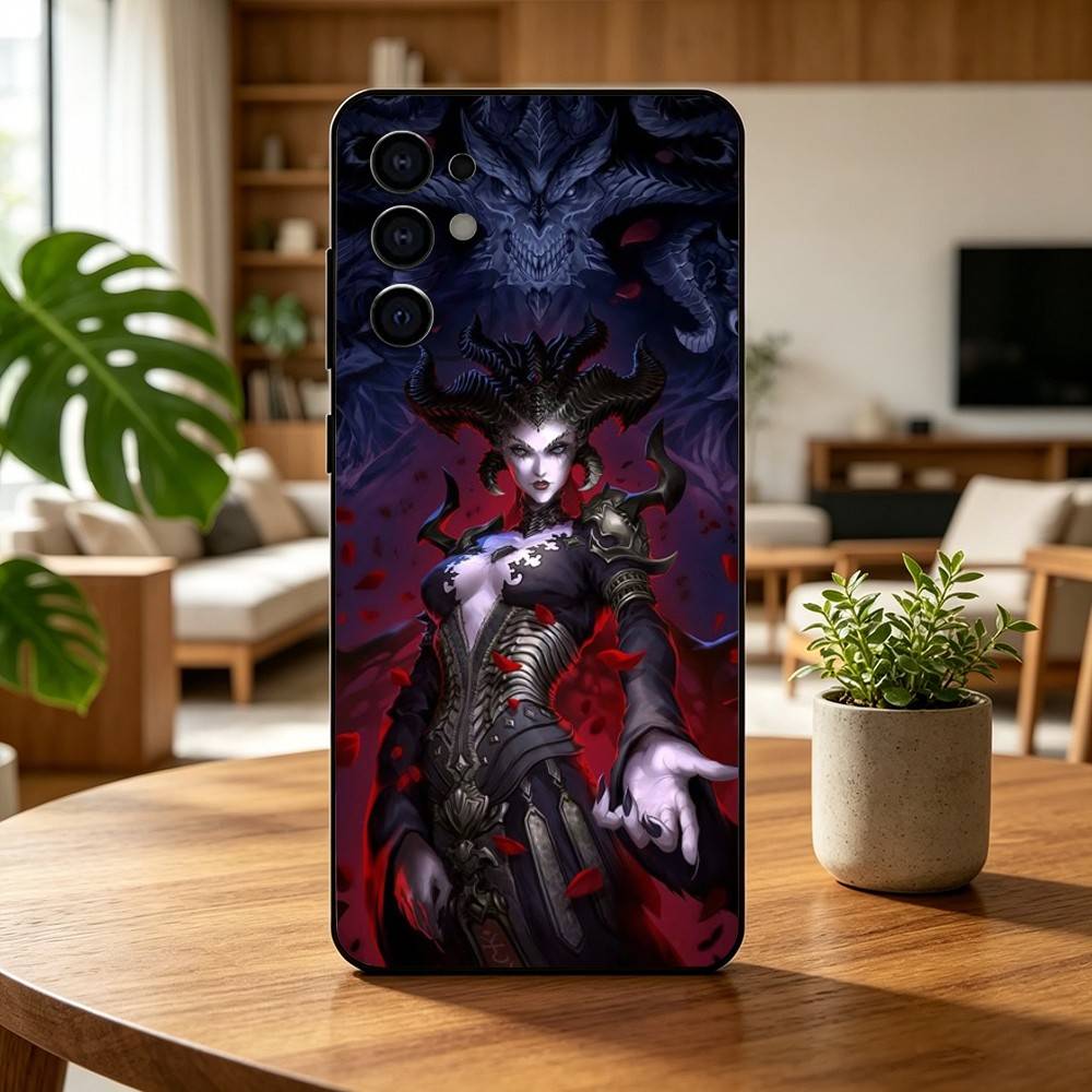 D-Diablo IV Game Phone Case For Samsung S25,S24,S21,S22,S23,S30,Ultra,S20,Plus,Fe,Soft Silicone Black Cover