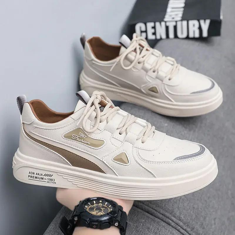 Casual Board Shoe Trends 2024 Vulcanize Shoes for Men Lightweight Leisure Trend Designer Luxury Adults Common Work Sneakers Man