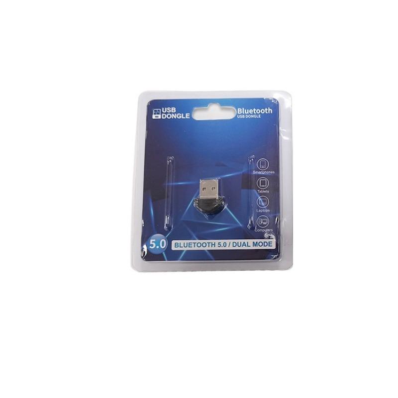 

USB Bluetooth 5.0 Бездротовий аудіо Музика Стереоадаптер Ресивер 4 ТВ ПК 2.13*1.95*0.75cm чорний
