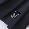 Meng Te Jiao Girls' Summer Love Embroidery Pleated Skirt