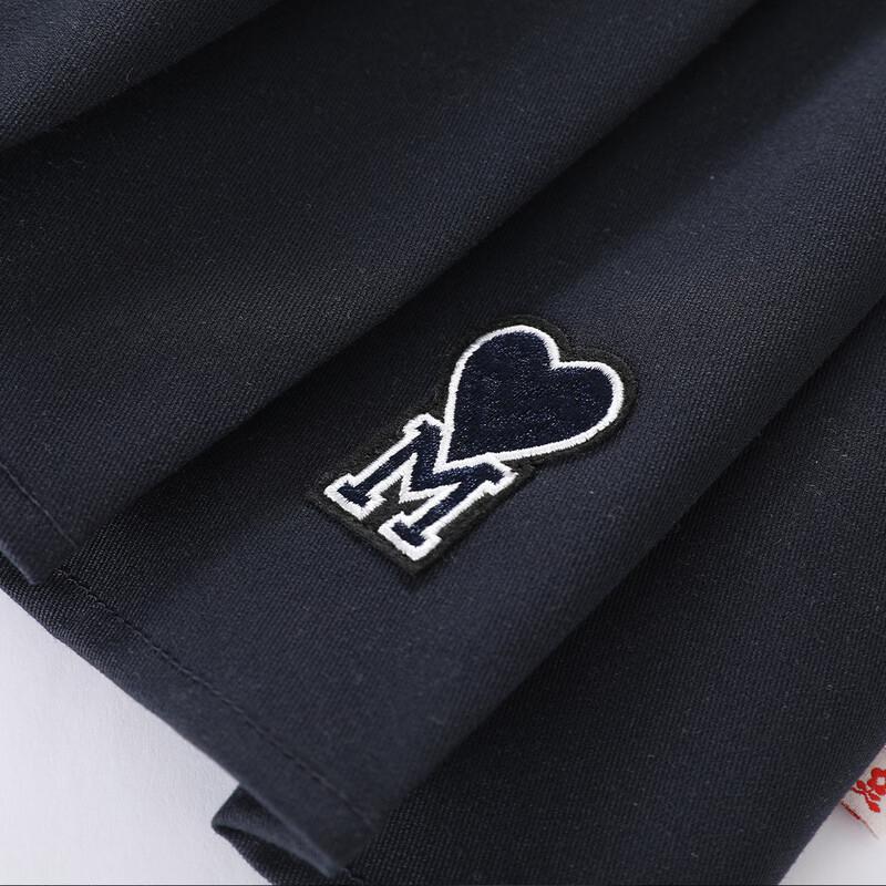 Meng Te Jiao Girls' Summer Love Embroidery Pleated Skirt