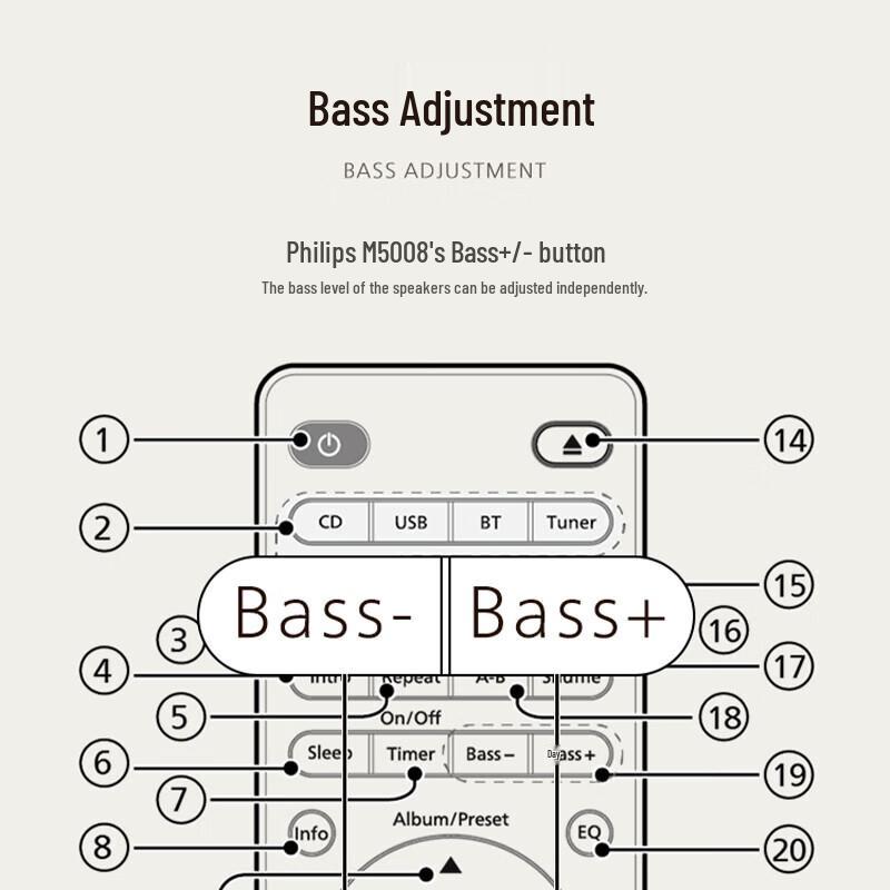 Philips TAM5008 Bluetooth Wooden Desktop CD Player
