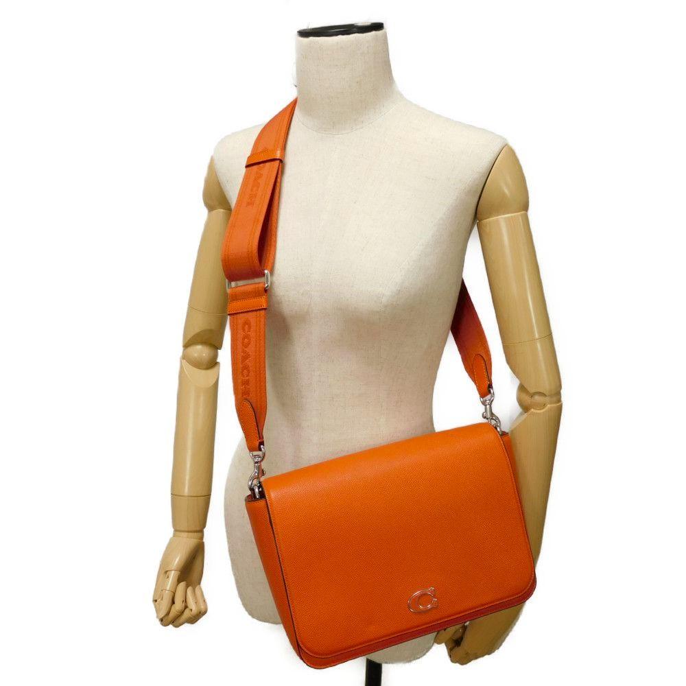 Used 9726 Interior Messenger Bag CJ843 7921 Current C Mark C Logo Cross Grain Signature Orange Men's from Japan